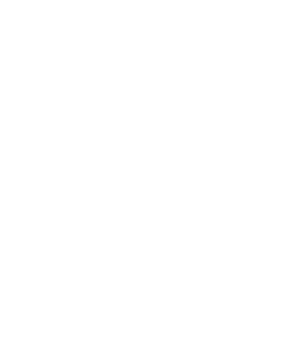 White line cartoon of bearded man in shop apron holding the letter D and hammer over a saw horse.